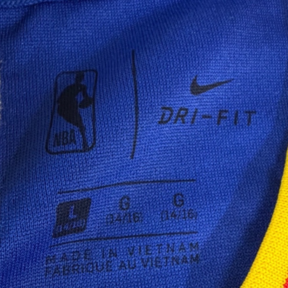 Nike Stephen Curry Warriors Jersey Youth Large 14/16 Blue Classic Edition 30 J6 - Picture 3 of 7